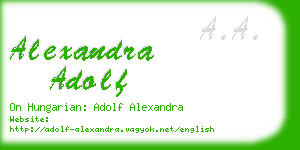 alexandra adolf business card